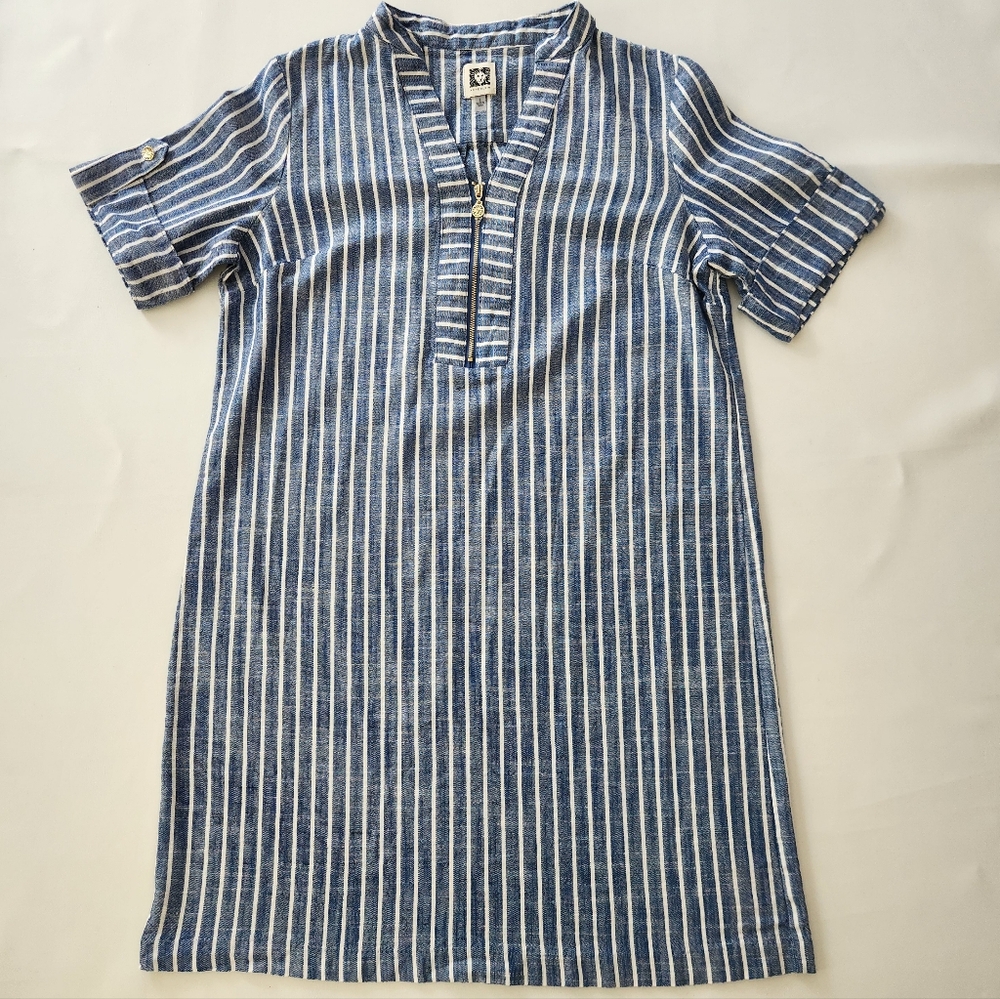 Anne Klein stripe Linen Dress